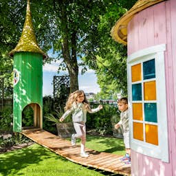 Poster image for the exhibition titled Moominvalley at Junibacken Outdoor Playground