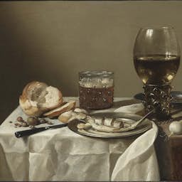 Poster image for the exhibition titled Pieter Claesz: Still Life