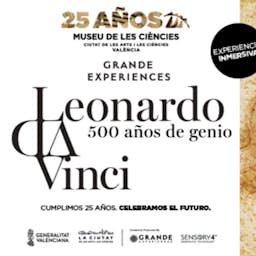 Poster image for the exhibition titled Leonardo Da Vinci: 500 Years of Genius